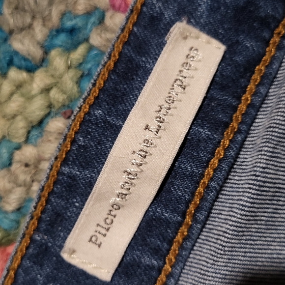 Pilcro Letterpress Anthropologie Embroidered Boyfriend Jeans 33 - Picture 4 of 8